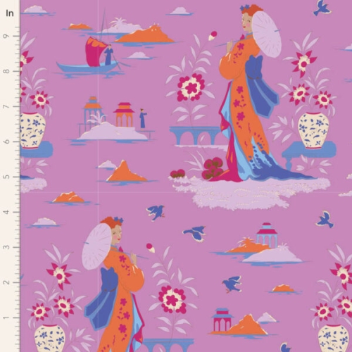 Tilda Patchwork Stoff Baumwolle - Bloomsville Garden Vista Iris